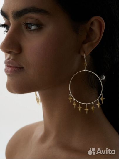 Серьги кольца 