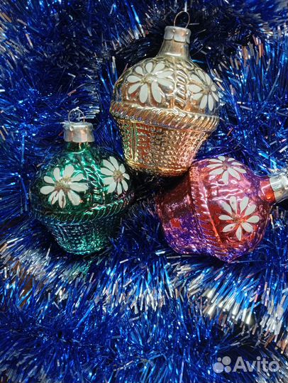 Советские ёлочные игрушки на подвесе