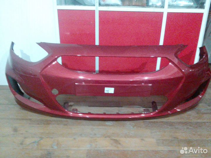 Бампер hyundai solaris 10 - 14 г.в. красный новый