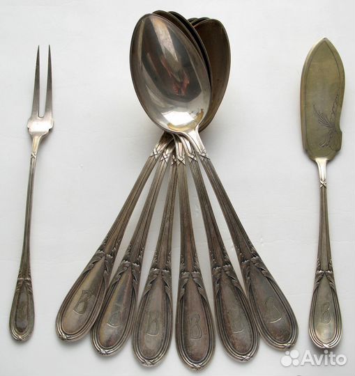 Набор столового серебра, серебро 800 пробы