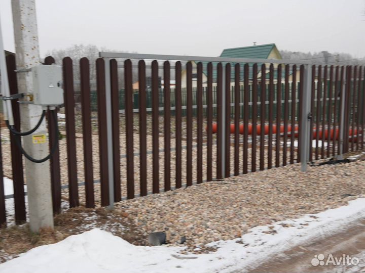 Забор из профнастила под ключ