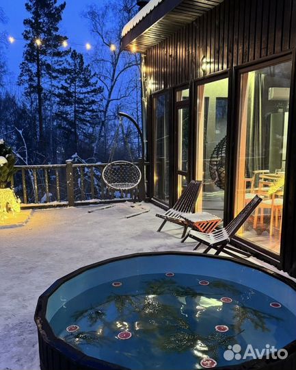 Баня на дровах С купелью