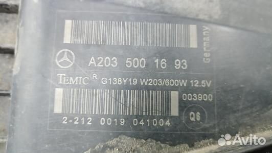 Вентилятор радиатора mercedes benz C-class W203 (6