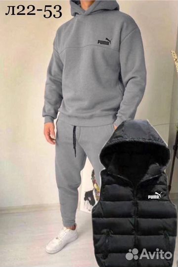 Спортивный костюм мужской новый Puma тройка легкий