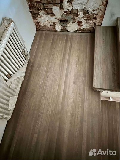 Обшивка бетонной лестницы/лиственница/ под размер