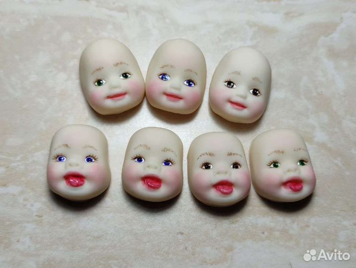 Личики лица для ватных игрушек