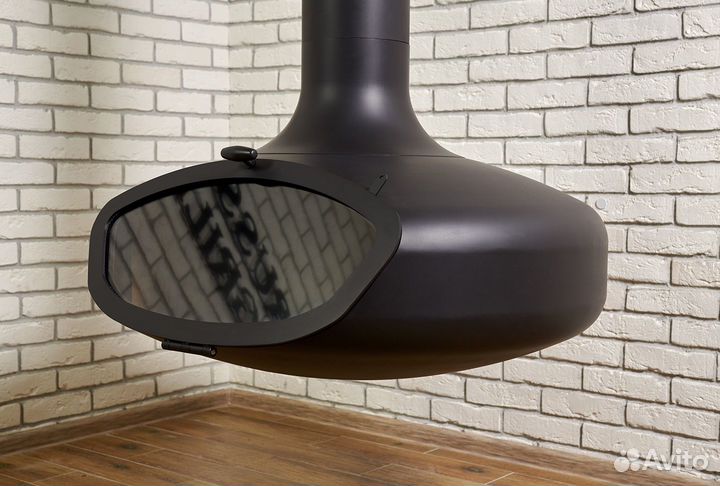 Камин подвесной с поворотной топкой loft-31.Топка