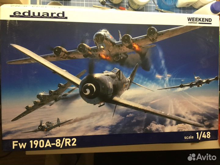 Сборная модель самолета eduard focke wulf 190 1/48