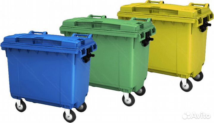 Мусорный бак пластиковый 660л 0.66-4486