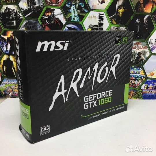 Видеокарта Nvidia GeForce Msi Armor GTX 1060 6 Gb