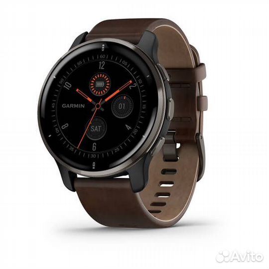 Garmin Venu 2 Plus Серый с Кожаным Ремешком