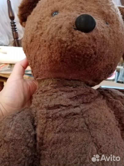 Плюшевый медведь, опилки. Советский медведь