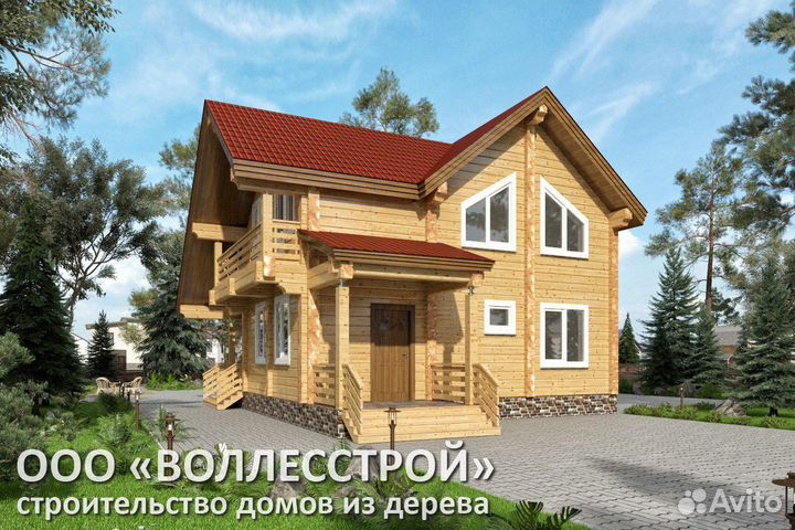 Дом из клееного бруса / Сруб дома / Домокомплект