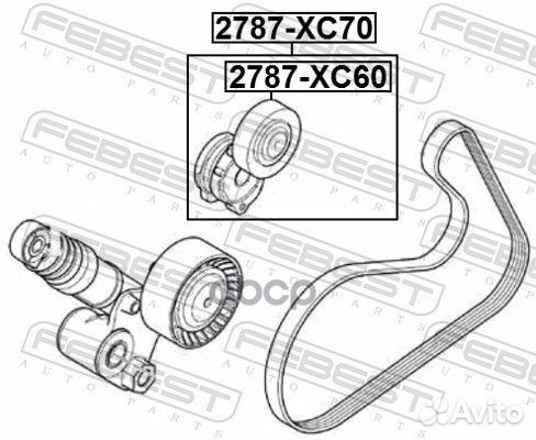 Натяжитель ремня приводного volvo 2.0D/2.4D 05