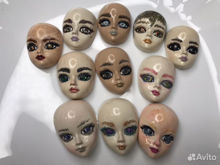 Личики для ватных игрушек