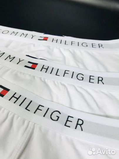 Трусы мужские tommy hilfiger белые хлопок арт.987