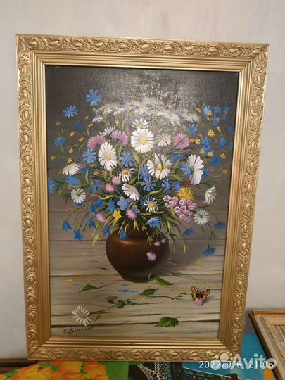 Картина маслом на холсте цветы
