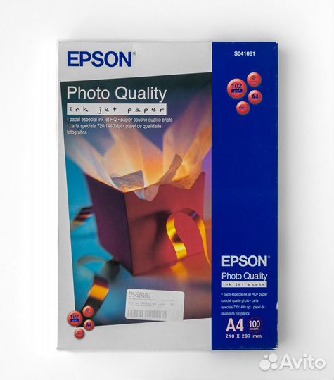 Фотобумага epson А4 100 листов для струйного принт