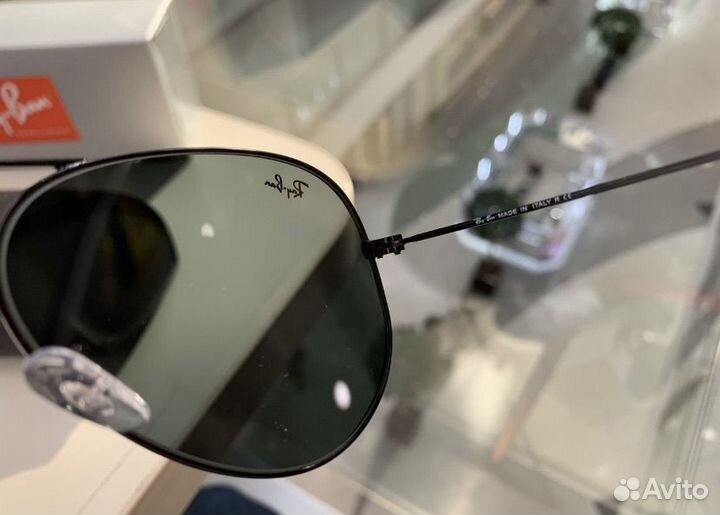 Очки ray ban aviator авиаторы черные