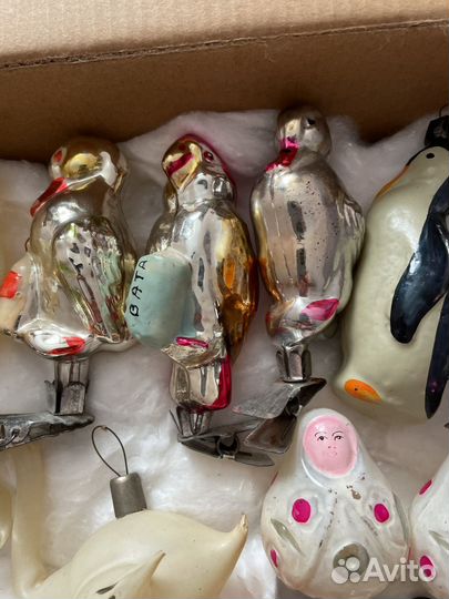 Елочные игрушки на прищепке СССР