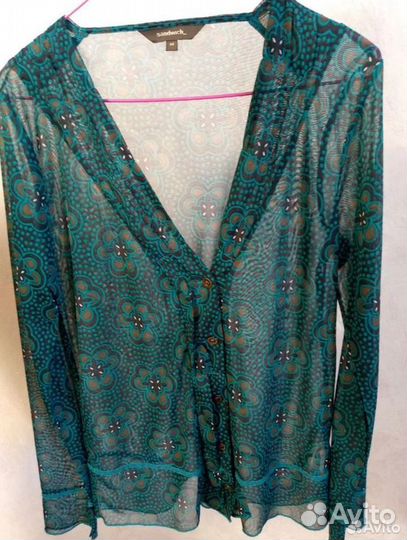 Топ сетка с v-образным декольте 46 размера