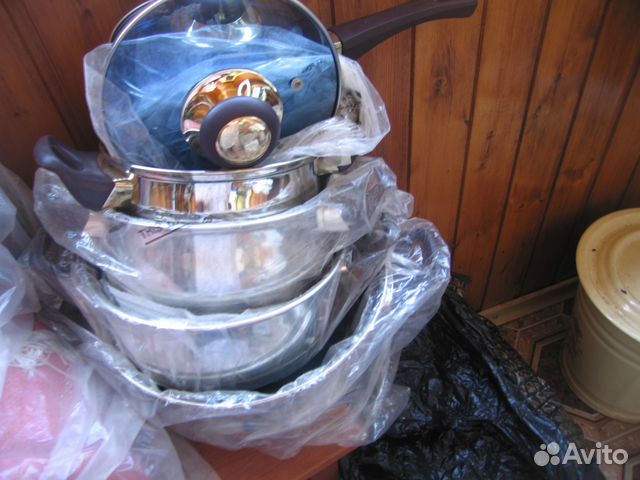 Кострюли новые 3л.4л 5шт, ножи разные, кувшин