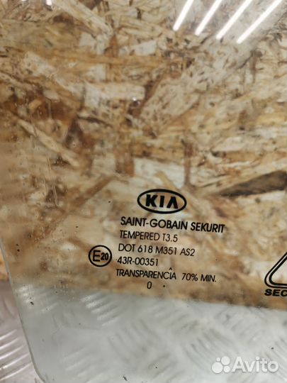 Стекло двери переднее правое Kia Ceed 1