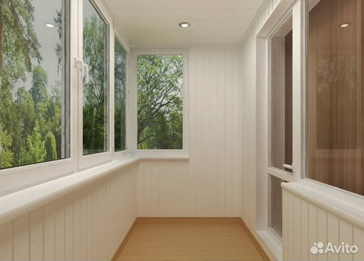 Остекление пвх с отделкой