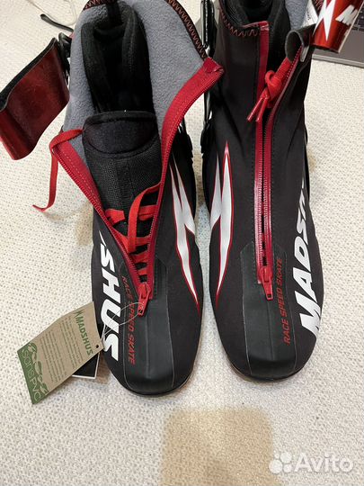 Ботинки лыжные race speed skate черный р. 44