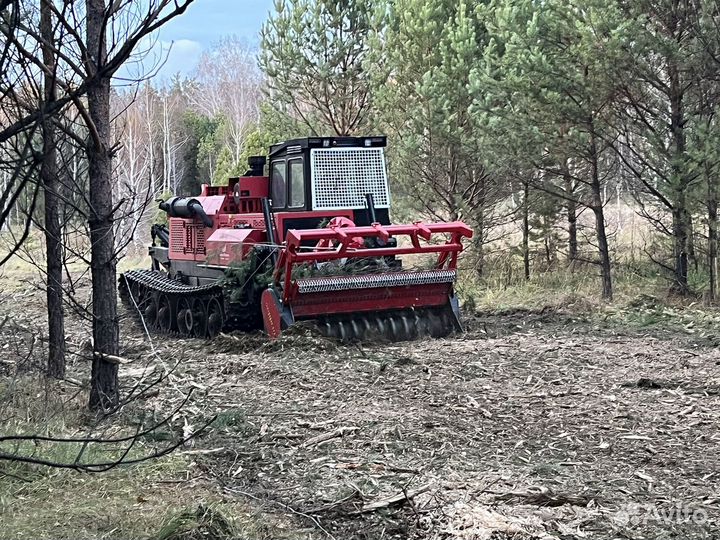 Расчистка участков,лэп,заросших полей мульчером