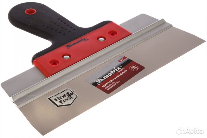 Шпатель фасадный, нержавеющая сталь, 250 мм, двухк