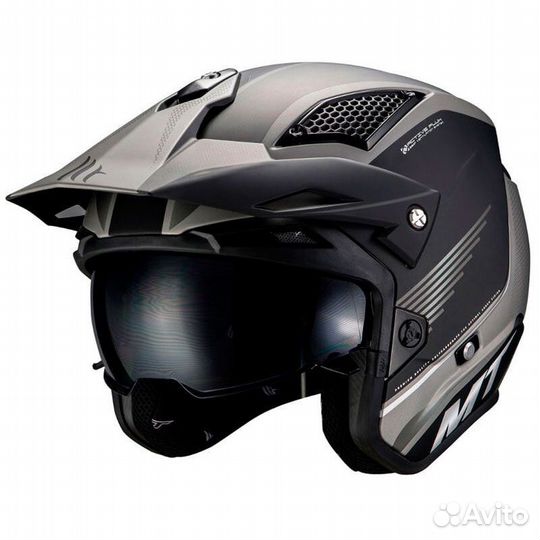 MT helmets District SV Post Open Face Helmet matt