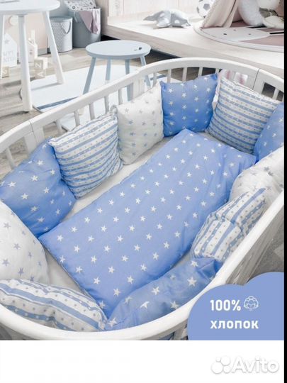 Бортики в кроватку с одеялом