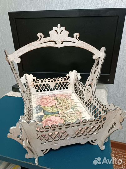 Ваза конфетница фруктовница Корзина ручной работы