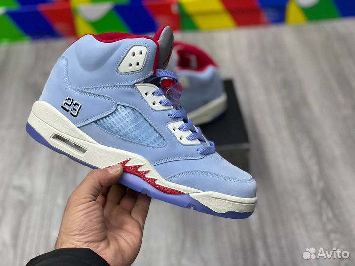 Кроссовки Air Jordan 5 Ice Blue (41-45)