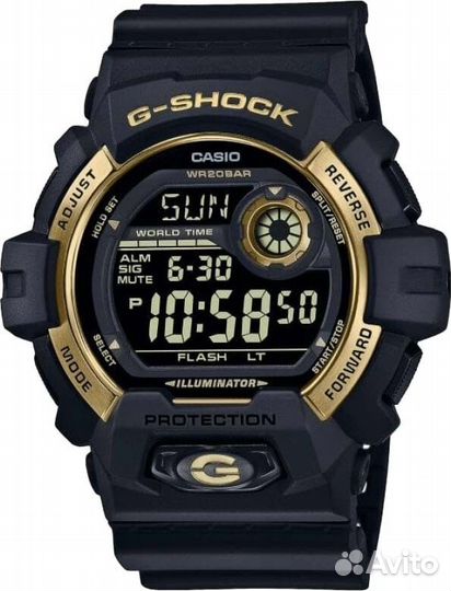 Черный ремешок для часов Casio G-8900, GA-110