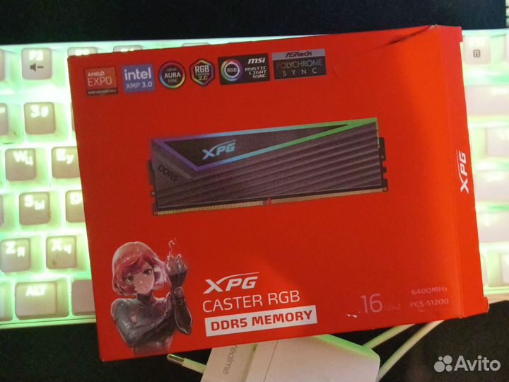 XPG Caster RGB DDR5 memory 16x2 6400Mhz