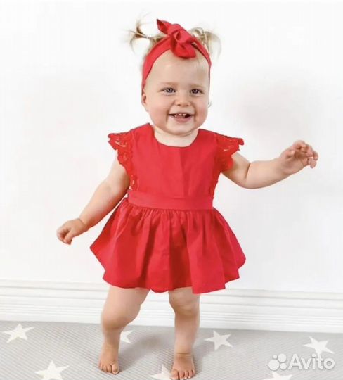 Платье боди для девочки 74 80