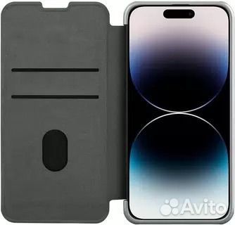 Чехол-книжка на iPhone 14 pro Серый / Синий