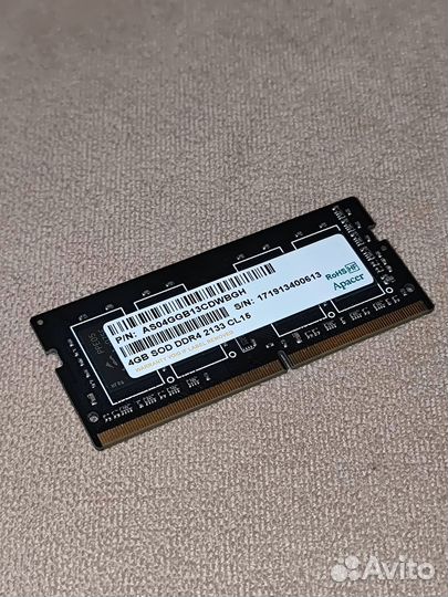 Оперативная память DDR4 4gb sodimm