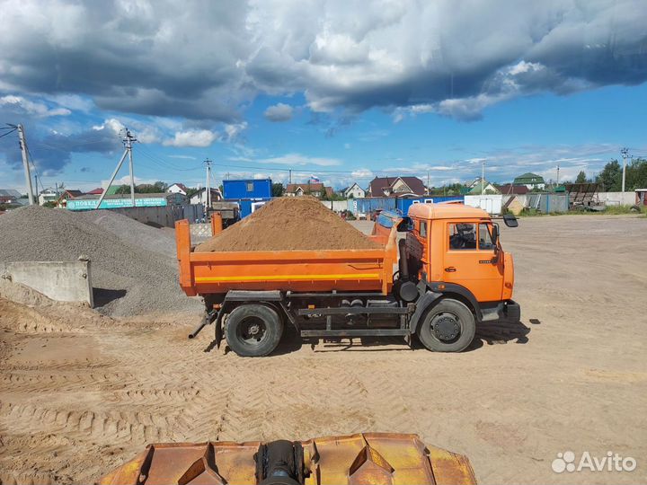 Чернозем, песок, щебень, отсев. Доставка от 2 m3