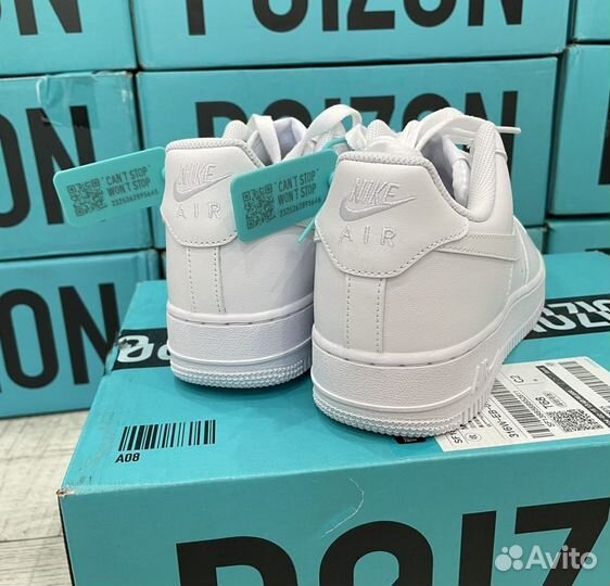 Кроссовки nike air force 1 белые