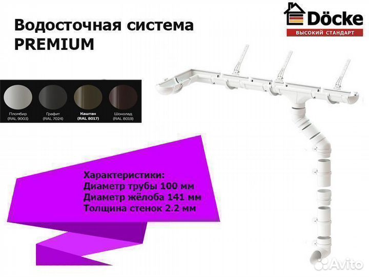 Водосточная система Docke Premium