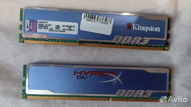 Оперативная память HyperX 8гб(2x4Gb) DDR3 1600 мгц