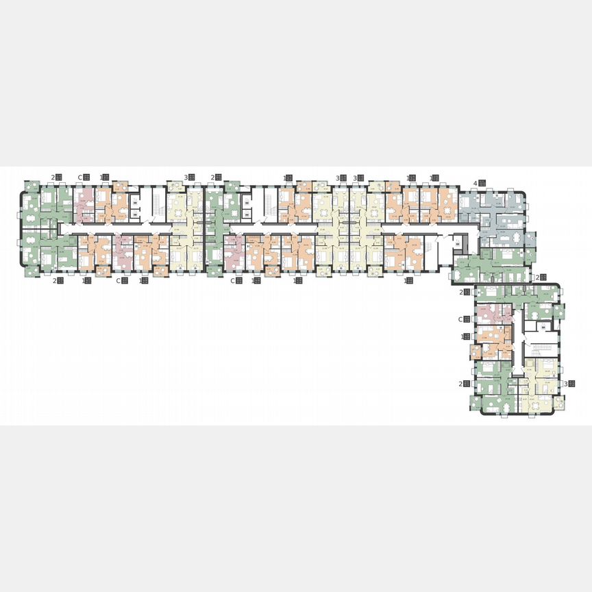 1-к. квартира, 42,6 м², 2/6 эт.