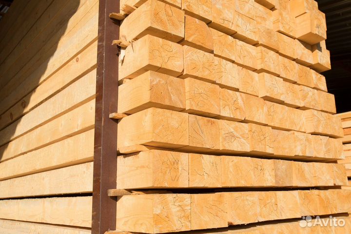Строганный брус лиственница 190х190мм, гост