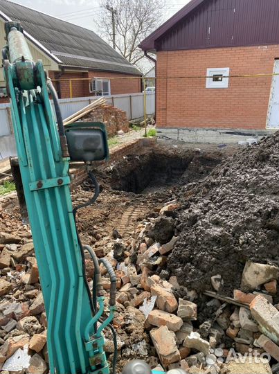 Услуги мини трактора экскаватора