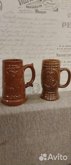 Бокалы для пива -кваса СССР из глины