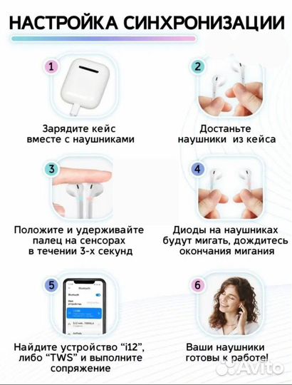Наушники беспроводные tws i12
