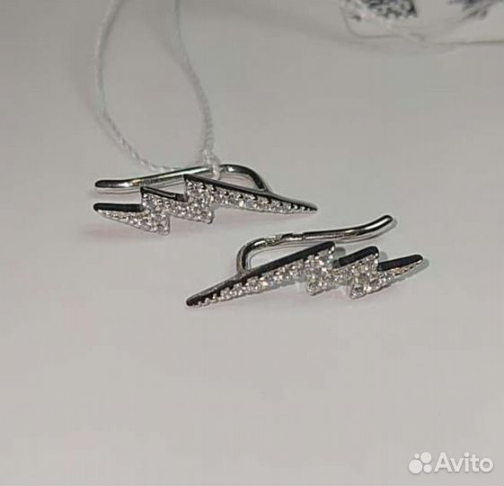 Серебряные серьги каффы